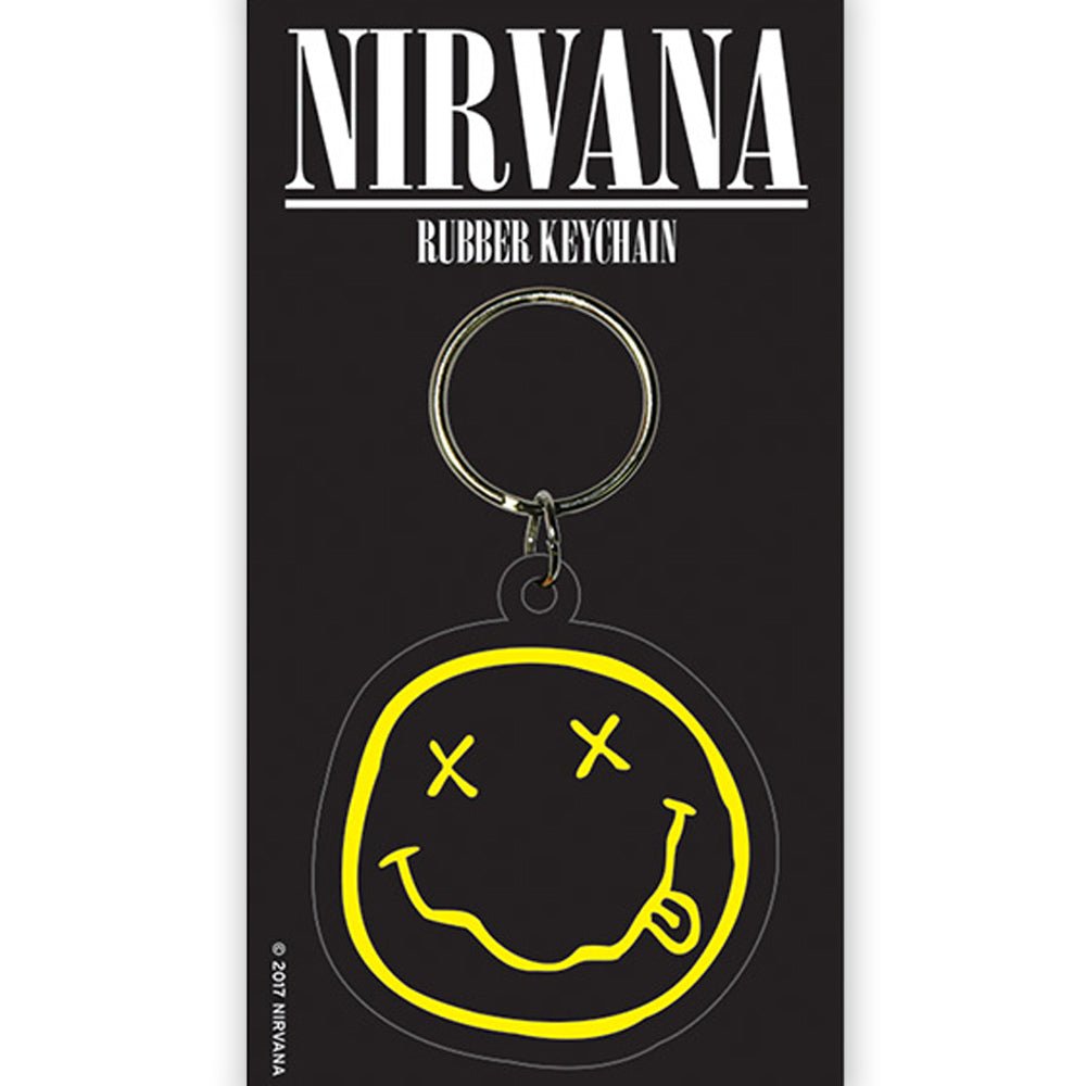 NIRVANA ニルヴァーナ - Smiley / ラバー・キーリング / キーホルダー - PGS